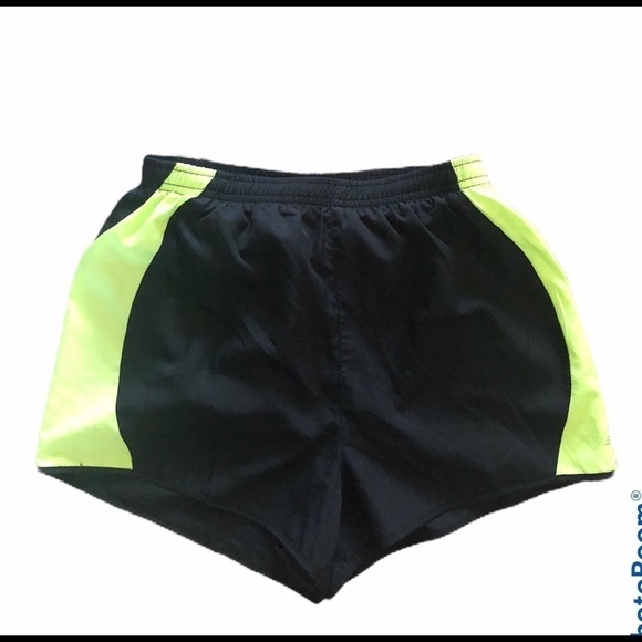 New Balance Running Track Shorts Black Lime Green Sz. S Sports Jogging - Picture 2 of 4